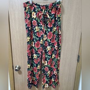 Forever 21+ Women's Boho Floral Wide Leg Pants size 3X